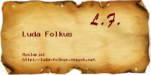 Luda Folkus névjegykártya